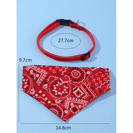 Coleira de bandana com estampa de flores