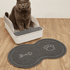 Tapete de areia para gatos com impressão de pata