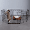 Parque de metal dobrável para cães e animais de estimação de 61 cm, com porta
