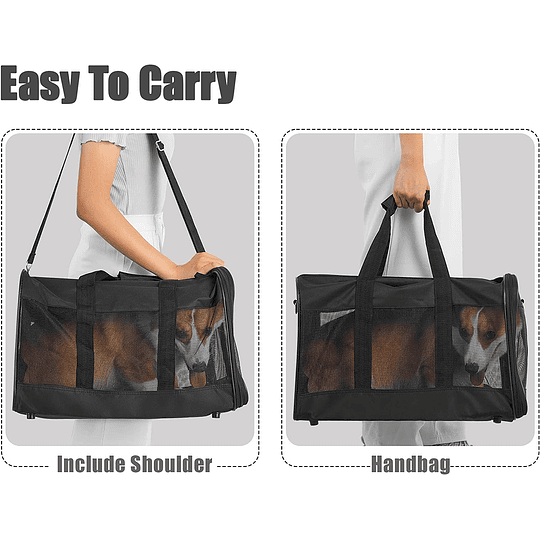 Transportin gato/transporte cão pequeno animais de estimação confortável mala para transporte em comboio, carro e avião. (M)