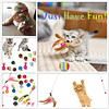 21 peças brinquedos para pacote de variedade para gatinhos, conjunto de brinquedos para gatos interativos rato, brinquedos para gatos com penas túnel