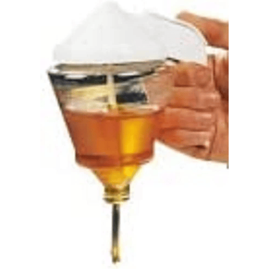 Dispensador de mel e xarope anti-gotejamento de vidro, cor transparente - branco, 5 x 14 x 9 cm, 1 unidade, 12,5 x 14 x 9 cm