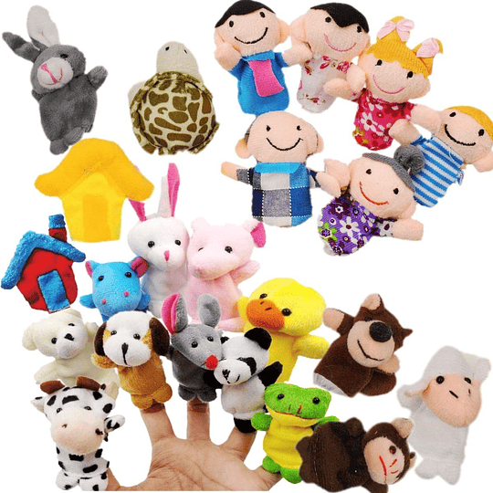 Brinquedo marionetas de mão animais fantoches de dedos pequenos brinquedos peluche para crianças detalhes festa presente aniversário enchimentos de sacos de festa e meias