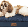 Cama de cão ortopédica, colchão lavável, capa removível, com espuma de caixa de ovos, cinzenta, 112 x 81 x 7,6 cm, 91 x 68 x 7,6 cm, 76 x 50 x 7,6 cm