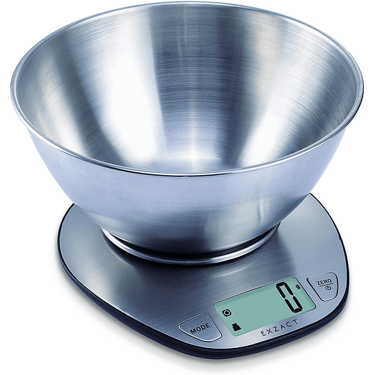 Balanças de cozinha/balança eletrónica/balança eletrónica com ecrã grande e com tigela de aço inoxidável - 5 kg/11 lb (EX4350)