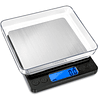 Balança de cozinha digital com carregamento USB, balança digital de 0,1 g/3 kg, balança eletrónica fina, PSC/Tara, balança digital para cozinha com carregamento USB, balanç...