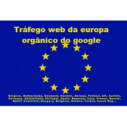 Tráfego web da europa orgânico do google