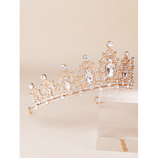 Tiara de decoração de coroa de cristais