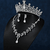 4peças Decoração de cristais tiara de noiva Conjunto de joias