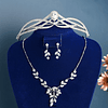 decoração de cristais Tiara de noiva 3peças conjunto de joias