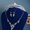 decoração de cristais Tiara de noiva 3peças conjunto de joias