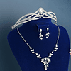 decoração de cristais Tiara de noiva 3peças conjunto de joias