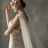 Véu de noiva sólido minimalista