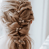 5 peças Alfinete de Cabelo Cristais Decoração de flores casamento