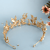 Tiara de noiva pérolas artificiais decoração de flores