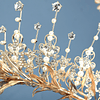 Tiara de noiva decoração com cristais e pérolas artificiais