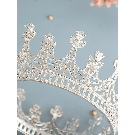 Tiara zircônia cúbica design de coroa casamento