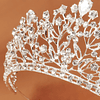 Tiara de noiva com coroa de cristais