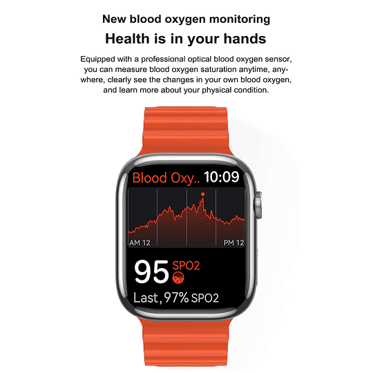 Relógio inteligente Monitoramento de frequência cardíaca Quadrado Compatível com Bluetooth