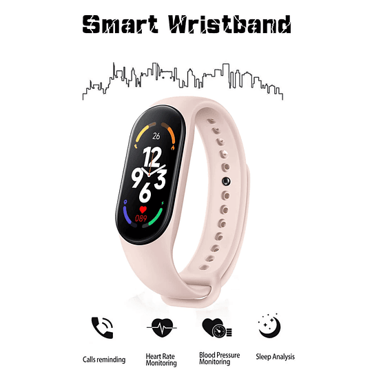 Relógio inteligente oval de monitoramento de frequência cardíaca