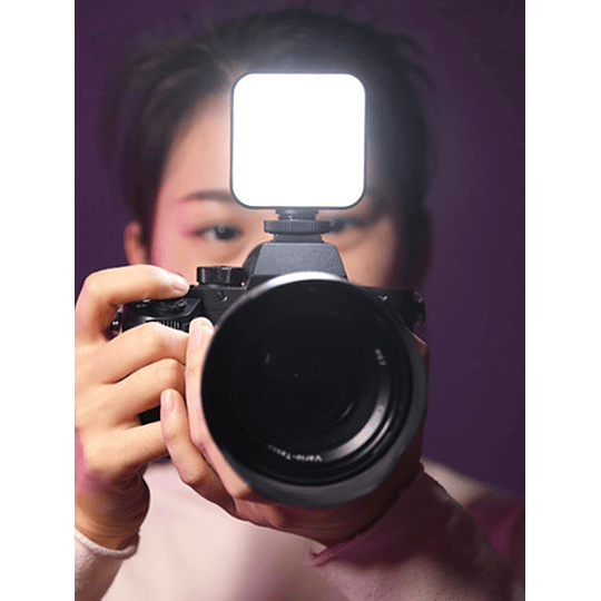Luz de preenchimento de câmera quadrada portátil