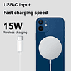 1 pc 15W carregador sem fio compatível com iPhone 12/13