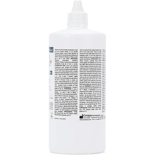 Solução exclusiva (com ácido hialurónico e aloé vera) para lentes de contacto, recipiente de 360 ml