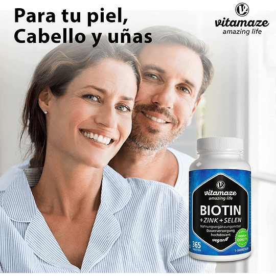 10 000 mcg de doses altas de selénio e zinco para o crescimento do cabelo e das unhas, 365 comprimidos veganos para 1 ano, qualidade alemã, sem aditivos desnecess...