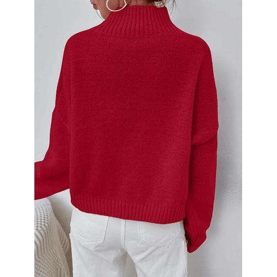 Suéter de colheita Pescoço Ombro caído