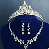 Decoração de cristais Tiara de noiva 3peças Conjunto de joias