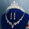 Decoração de cristais Tiara de noiva 3peças Conjunto de joias