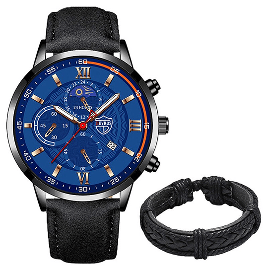 Relógio desportivo para homem de negócios quartzo relógio de pulso de luxo pulseira de couro preto homem casual relógio luminoso