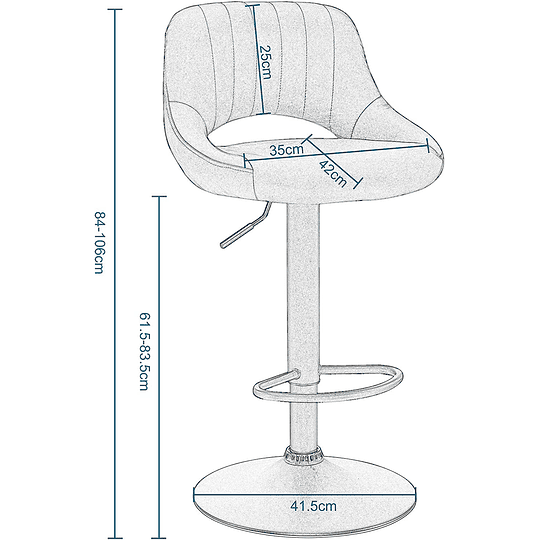 Banqueta de bar com encosto de couro sintético banco de design conjunto de 4 banco de registo giratório 360 ° ajustável altura castanho