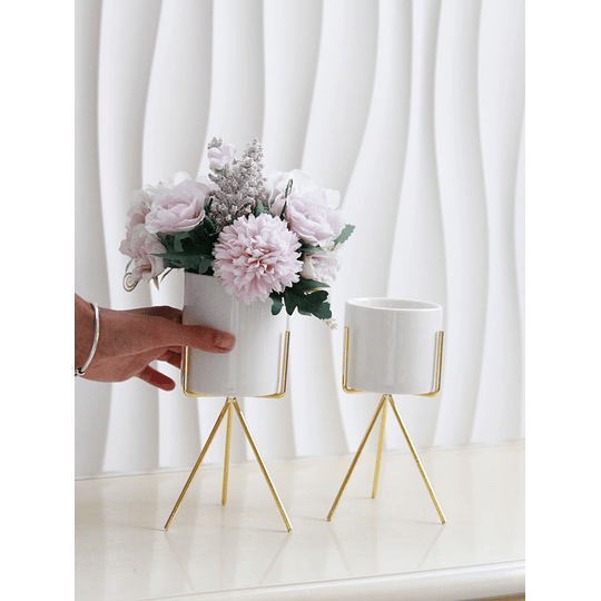 1peça Vaso flor moderno branco para flor e casa decoração