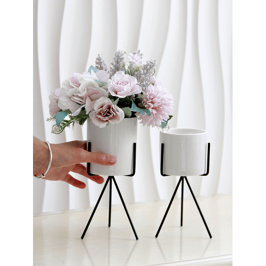 1peça Vaso flor moderno branco para flor e casa decoração