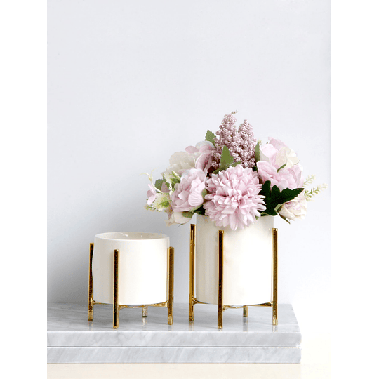 1peça Vaso flor moderno dois tons para flor e casa decoração