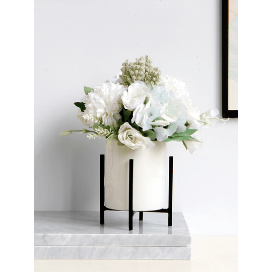 1peça Vaso flor moderno dois tons para flor e casa decoração