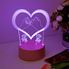 1 peça de luz decorativa de design de coração