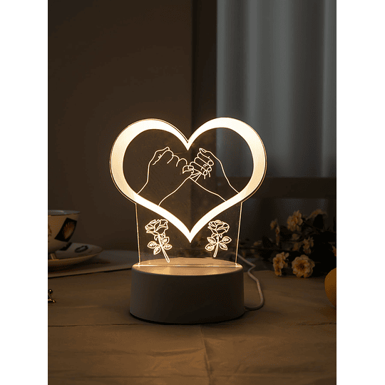 1 peça de luz decorativa de design de coração