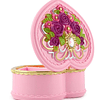 1peça Caixa em forma de coração música moderno detalhe da flor em forma de coração plástico para escrivaninha