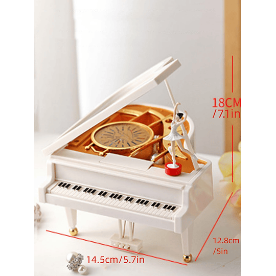 1 peça caixa de música de design de piano