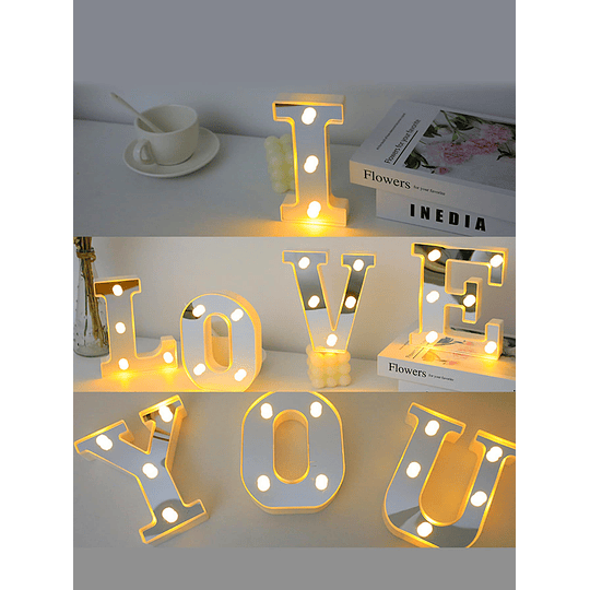 1 peça de luz de decoração em forma de letra LED