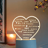 1 peça de luz decorativa com design de coração