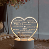 1 peça de luz decorativa com design de coração
