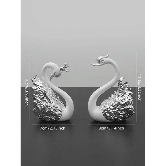 2 peças de objeto decorativo de design de cisne