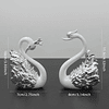 2 peças de objeto decorativo de design de cisne