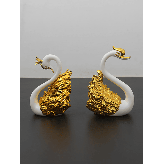 2 peças de objeto decorativo de design de cisne