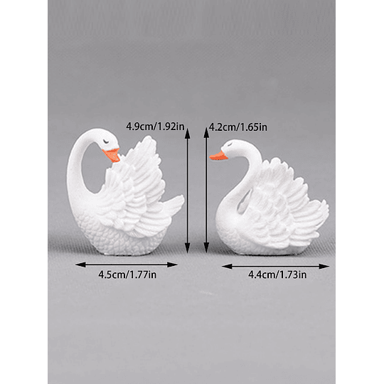 2peças Artesanato de Decoração Desenho cisne