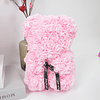 1peça Urso rosa artificial, urso rosa artificial flores de espuma urso feito de rosas para dia dos namorados, dia das mães, aniversário, presentes de casamento