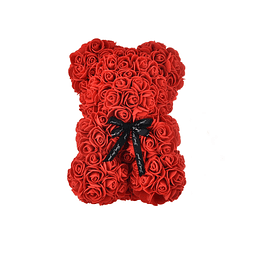 1peça Urso rosa artificial, urso rosa artificial flores de espuma urso feito de rosas para dia dos namorados, dia das mães, aniversário, presentes de casamento